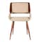 Armen Living Panda Mid-Century Dining Chair in Walnut Finish and Brown Fabric LCPNSIWABR - alternate 7